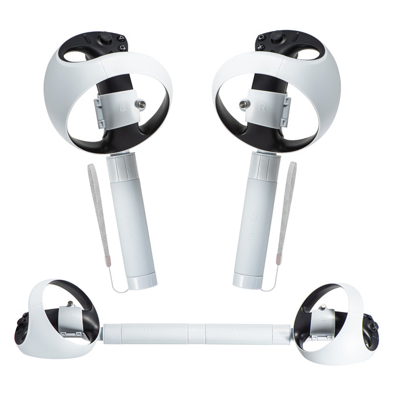 DEVASO 1 Pair VR Controllers for PS VR2 Gaming Grip Long Stick Handle Extension Pole DEVASO 1 Pair VR Controllers for PS VR2 Gaming Grip Long Stick Handle Extension Pole
